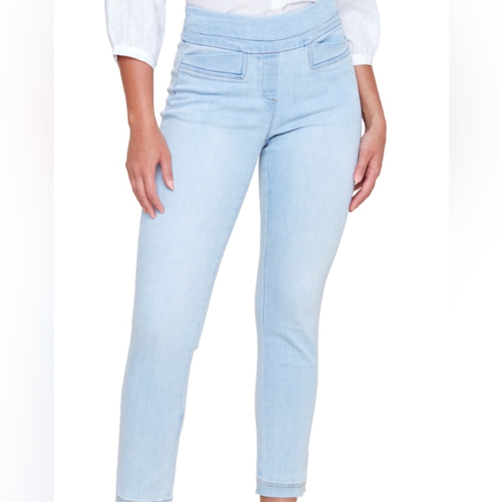 Renuar Ankle Pant in Bleached Denim